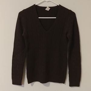 J. Crew Brown Cable Knit Sweater